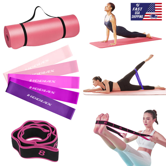 (Combo 11) 3 PCS Resistance Loop Bands Yoga Strap Stretching Comprehensive Fitness Workout