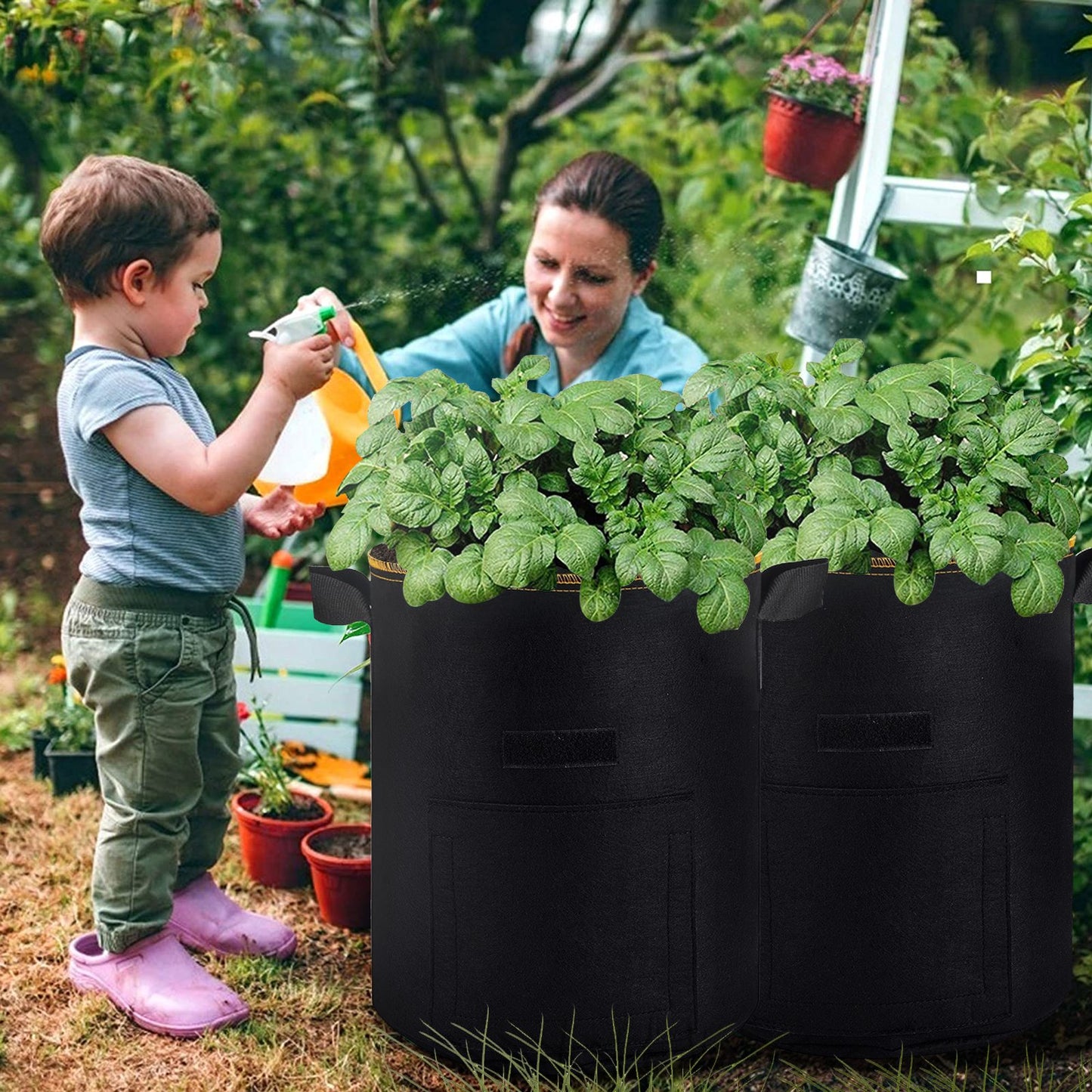 Hodiax C-Series Grow Bag Potato Planting Plant Pot Nursery Thickened Non-woven, Choose Size