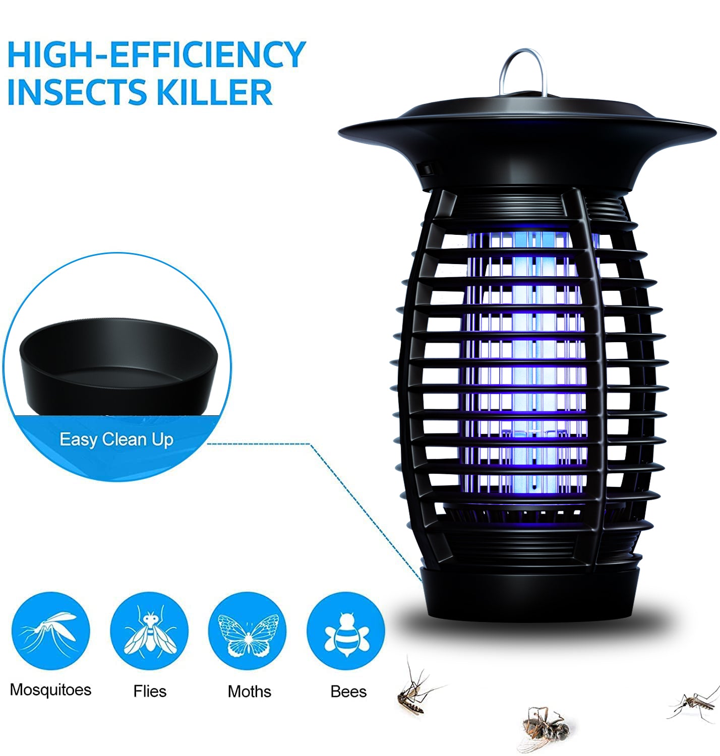 MK-017 Series 9W Light Tube Electric Bug Zapper/Pest Repeller with U-shape Tube Indoor&Outdoor